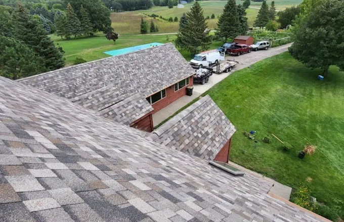 Completed asphalt shingle roof replacement on a Colorado Front Range home