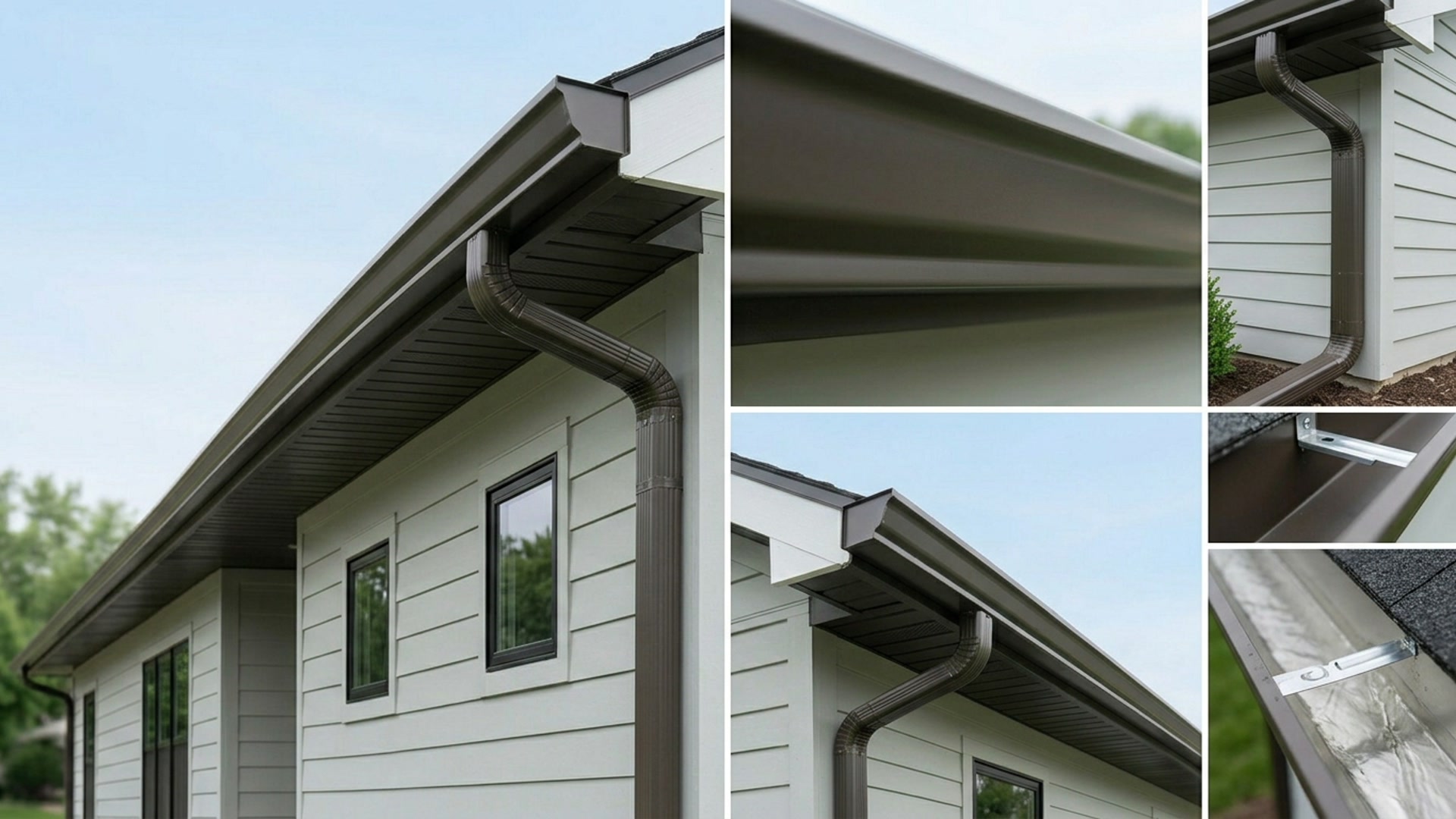 Seamless aluminum gutters installed on Colorado Front Range home